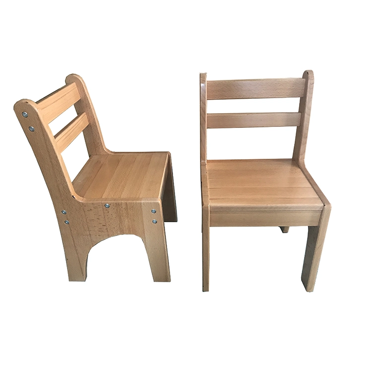 Kindergarten Kids Wooden Furniture Beech Wood Chair for Preschool