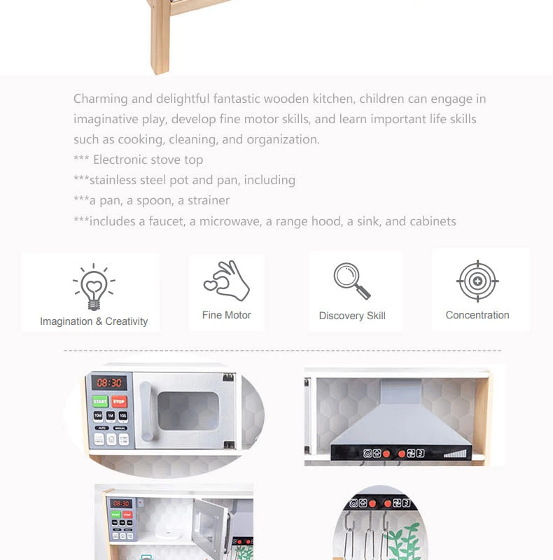 Fantastic Wooden Kitchen Electronic Stove Wooden Toy