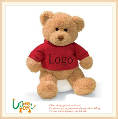 Orsacchiotto di peluche con logo personalizzato/Ripieno/Bambini/Bambini/Morbidi/Giocattoli per neonati/regali per il commercio all'ingrosso di peluche dalla produzione cinese di giocattoli di peluche