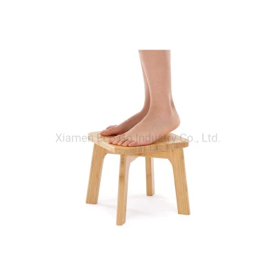 Sgabello in legno di bambù, piccolo sgabello per bambini e adulti, ideale per cucina, bagno e supporto per piante