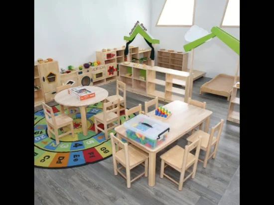 Mobili per sedie per bambini dell'asilo per bambini in fabbrica all'ingrosso in Cina, mobili in legno per bambini, tavoli e sedie per scuole materne, mobili per sedie per aule studentesche